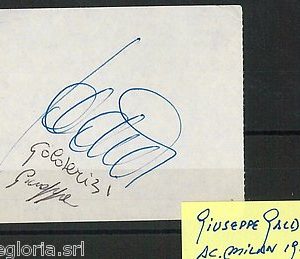 62680   - AUTOGRAFO  -  CALCIO  - MILAN : GIUSEPPE GALDERISI