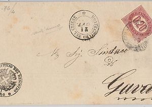 REGNO - Storia Postale: Sass  SERVIZZI 3 su BUSTA da MONTECHIARO sul CHIESE 1876