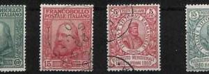 94690  - ITALIA Regno - FRANCOBOLLI -  Sass # 87-90  Giuseppe GARIBALDI - USATI