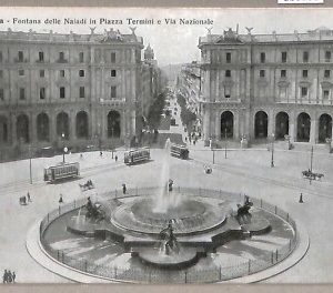 ab0131 - CARTOLINA D'EPOCA - ROMA Città : Fontana delle Naiadi in Piazza Termini