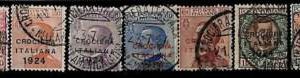 94691b - Regno - FRANCOBOLLI - Sass # 162-168 CROCIERA ITALIANA annulli speciali