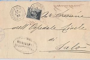 ITALIA REGNO:   LETTERA con annullo di COLLETTORIA di MONTANARA (CURTATONE) 1908