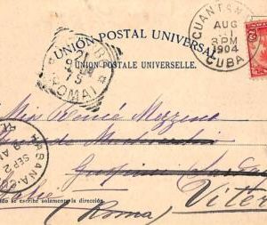 ac1706 - HAVANA -  POSTAL HISTORY - Postcard to Roma -  1904