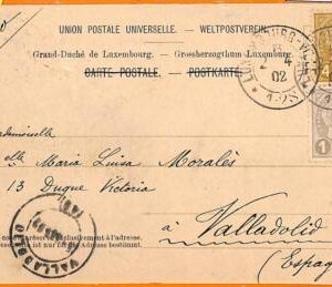 99358 - LUXEMBOURG - Postal History  -  POSTCARD  to SPAIN 1902