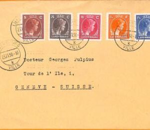 99368 - LUXEMBOURG - Postal History - COVER to SWITZERLAND  1950