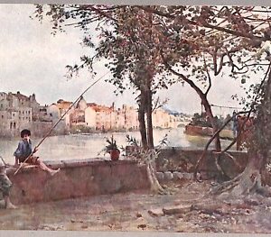 ab0159 - CARTOLINA D'EPOCA - ROMA Città : Terrazza dei giardini della Farnesina