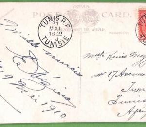 P0955 - CANADA - POSTAL HISTORY - POSTCARD to TUNISIA Cancelled on ARRIVAL 1910