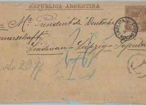 74366 - ARGENTINA - POSTAL HISTORY - Postal STATIONERY WRAPPER 1889 - TAXED!