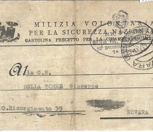 71194 - ITALIA  - FRANCHIGIA MILITARE: MARINA - Nave : Milizia Volontaria 1936