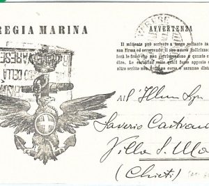 71196 - ITALIA  - FRANCHIGIA MILITARE: MARINA - Nave : Reale Nave VARESE  1919