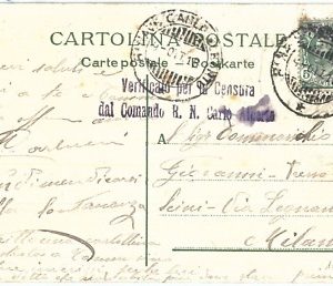 71198 - ITALIA - FRANCHIGIA MILITARE: MARINA R. Nave CARLO ALBERTO 1918  VENEZIA