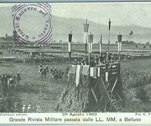 98070 - CARTOLINA d'Epoca -  BELLUNO citta' - RIVISTA MILITARE 1903 Bella!