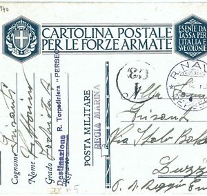 71202 - ITALIA - FRANCHIGIA MILITARE: MARINA R. Nave PERSEO  1940 - Torpediniera