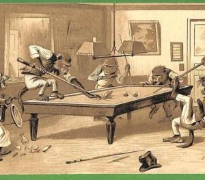 ah2689 - VINTAGE POSTCARD   - Monkeys playing Billiards HUMOR