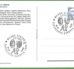 ah2640 - ITALIA - POSTAL HISTORY - Parma / MILAN - CALCIO - 1994 - Football