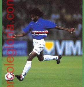 ah2624 - ITALY - VINTAGE  CARD - Christian Karembeu SAMPDORIA calcio FOOTBALL