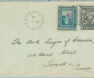 83298 - NEWFOUNDLAND - POSTAL HISTORY: Cover to CANADA 1945 HR BUFFETT + MUTE