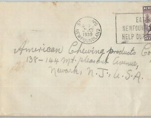 72376 -  NEWFOUNDLAND - POSTAL HISTORY:  Cover to USA 1932 - CENSOR TAPE