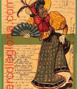 ah2117 - VINTAGE POSTCARD Postal Antigua - Ethnic American HUMOR 1901 - Embossed
