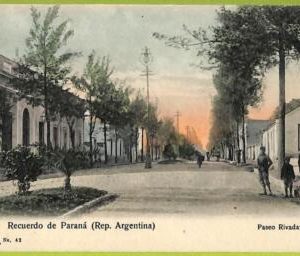 af0753 - ARGENTINA - Vintage Postcard - Parana - Paseo Rivadavia