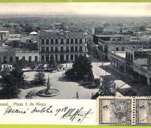 af0778 - ARGENTINA - Vintage Postcard - Parana - Plaza 1 de Mayo - 1908