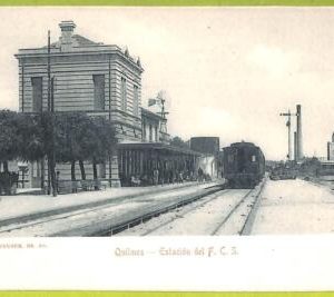 af0792 - ARGENTINA - Vintage Postcard - Quilmes - Estacion del F.C.S.