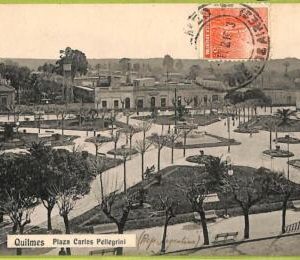 af0795 - ARGENTINA - Vintage Postcard - Quilmes - Plaza Carlos Pellegrini