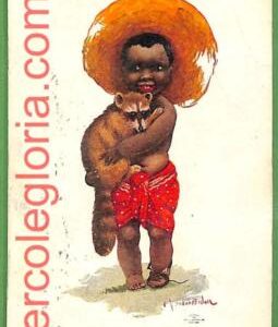 ah2087 - VINTAGE POSTCARD Postal Antigua -  Ethnic American - 1909