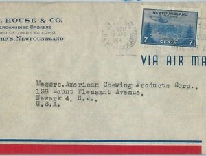 72388 -  NEWFOUNDLAND - POSTAL HISTORY:  AIRMAIL Cover to USA 1940's