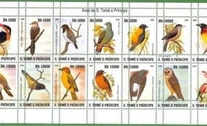 B1920 - S.TOME e PRINCIPE - ERROR MISPERF Stamp Sheet - 2008 - BIRDS