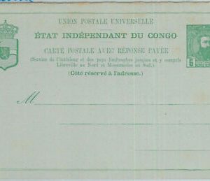 74635 - Congo Independiente - HISTORIA POSTAL - DOBLE Entero Tarjeta H&G #12