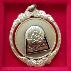 med100 - ITALIA -  MEDAGLIA Vermeil - CAMPIONATO CALCIO 1955/56 Scarioni MILANO