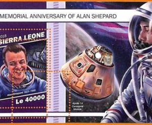 A6882 - SIERRA LEONA, Error, 2018 MISSPERF SOUVENIR S: Space, Shepard, Apollo 11