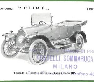 ah2008  -  VINTAGE POSTCARD Cartolina d'epoca - CARS "FLIRT" Torino