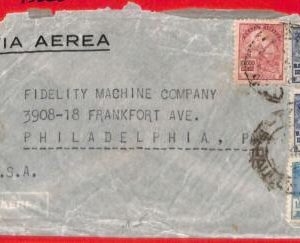 aa2599 - BRAZIL - Postal History - 15000 rs on AIRMAIL COVER to USA  1940