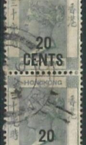 70389f -  HONG KONG - STAMPS: Stanley Gibbons #  48 or 48a PAIR -  USED