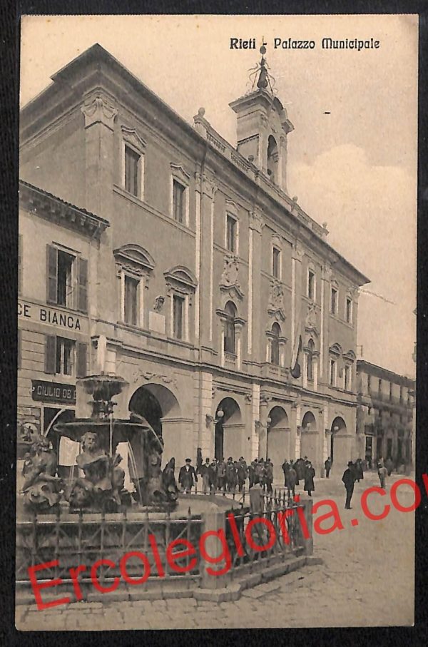 ai0455 - CARTOLINA D'EPOCA - Rieti Città - Palazzo Municipale