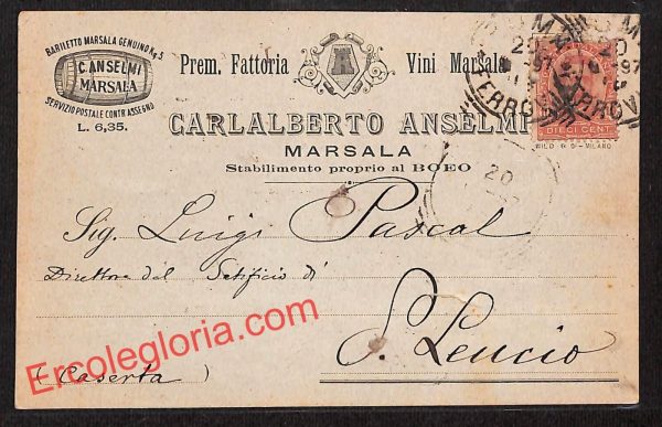 ai9365 - STORIA POSTALE - Trapani Provincia - Marsala