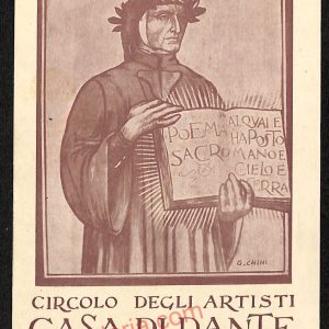 ae7174  - CARTOLINA D'EPOCA - Firenze - Circolo degli Artisti '' Casa di Dante''