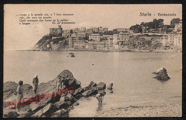 ag1496 - CARTOLINA D'EPOCA - Genova Provincia - Sturla  1917