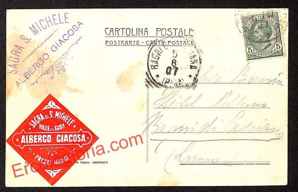 ai9198 - CARTOLINA D'EPOCA - Torino Provincia - Sagra di San Michele - immagine 2