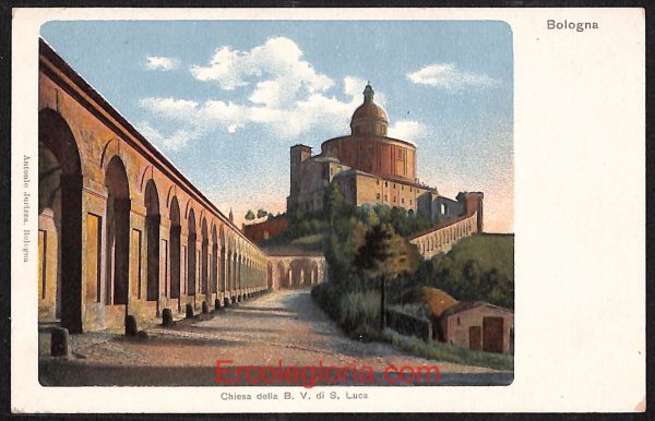 ae1984 - CARTOLINA  D'EPOCA - Bologna Città - Chiesa della B. V. di S. Luca