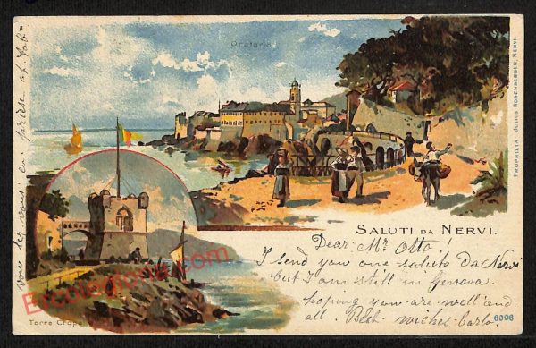 ag1320 - CARTOLINA D'EPOCA - Genova Provincia - Nervi  1900
