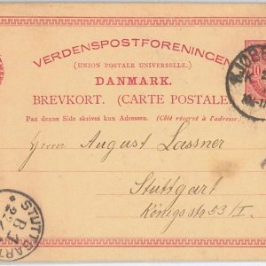 50990   - DENMARK  Danmark -  POSTAL HISTORY - STATIONERY CARD  H & G # 22a