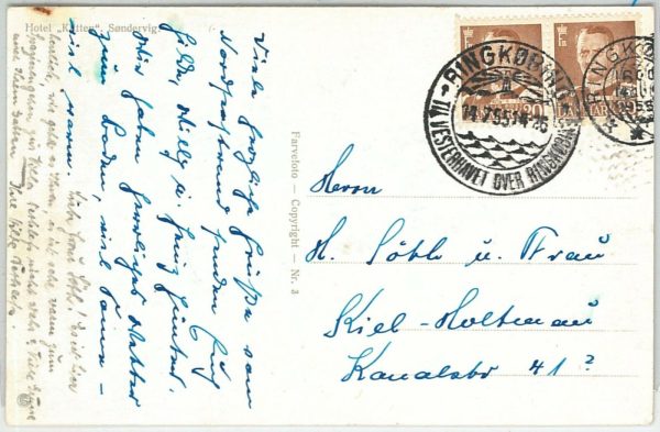 63204  -  DENMARK - POSTAL HISTORY - POSTMARK on POSTCARD 1955 -  LIGHTHOUSES