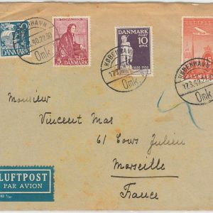 50978 - DENMARK  Danmark -  POSTAL HISTORY  -  AIRMAIL COVER to FRANCE 1922