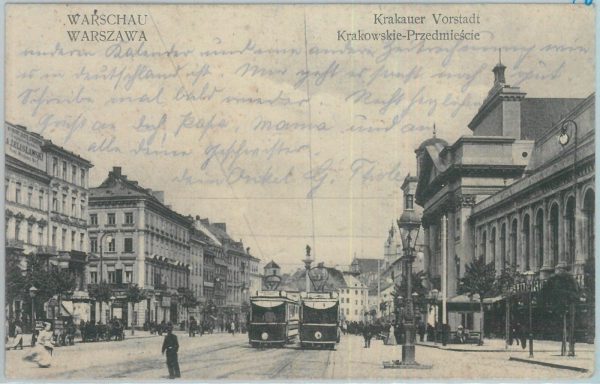 79902 - Polen POLAND - Ansichtskarten  VINTAGE POSTCARD - WARSAW  1917 Tram