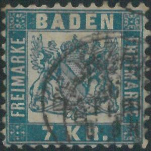 77947f -  GERMANY Baden -  STAMP:  Michel  #  29 -   USED very nice