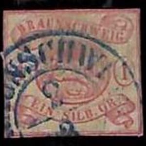 94907 1c - GERMANY Altdeutschland: Braunschweig  - STAMP  -  Michel  # 1 -  USED