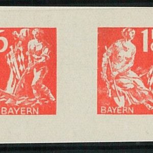 57856 -  GERMANY: BAYERN -  pair of IMPERF  stamps - Gastronomy AGRICOLTURE